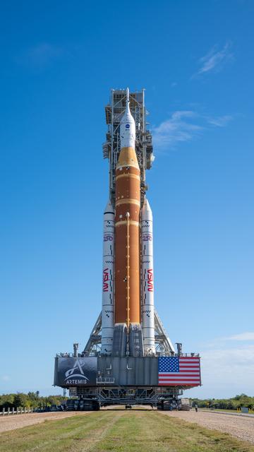 NASA's Artemis II SLS Rocket and Orion Spacecraft Rollout to Launch Pad 39B